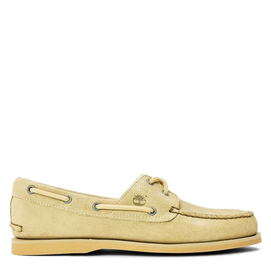 Men's Timberland Classic Textured Lace Up Boat Shoes in Lt Green Suede - Image 1