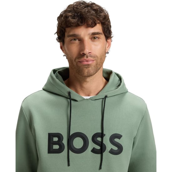 Men's Boss Soody Zone Sweatshirt in Green - Image 5