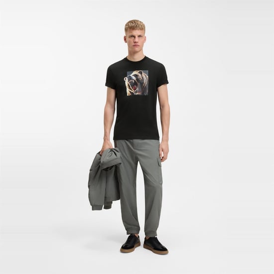 Men's Boss Te Dobermann 10277382 01 in Black - Image 5
