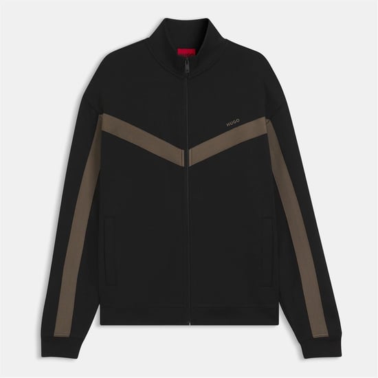 Men's Hugo Tracksuit Jacket in Black 001 - Image 1