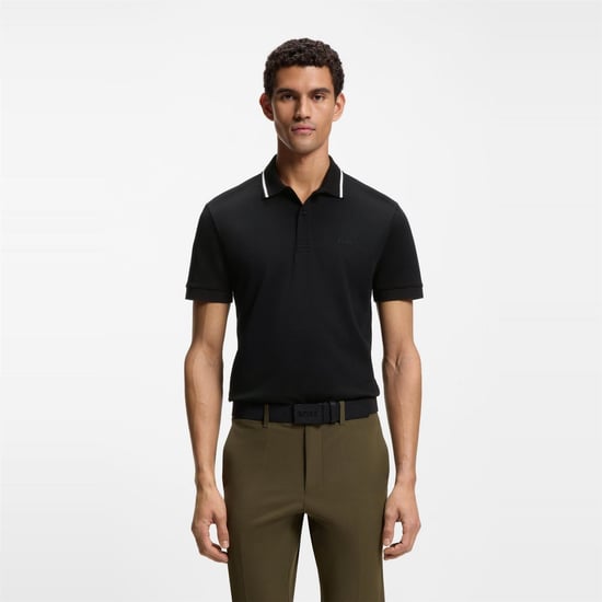 Men's Boss Men's Join Paddy Short Sleeve Polo Shirt in Black - Image 2