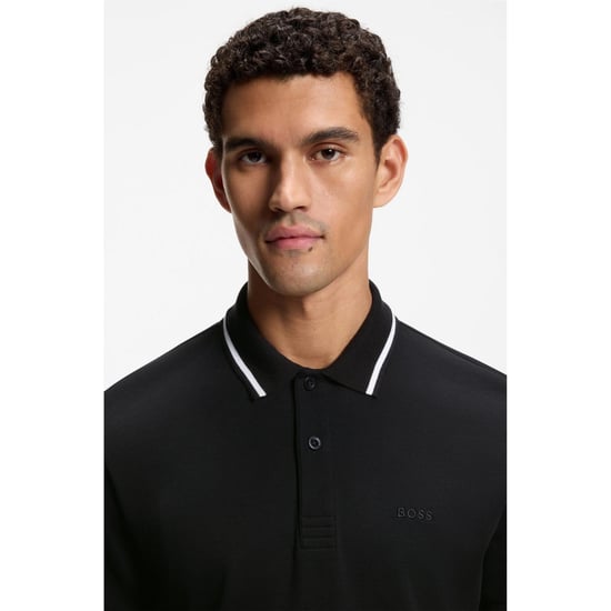 Men's Boss Men's Join Paddy Short Sleeve Polo Shirt in Black - Image 4