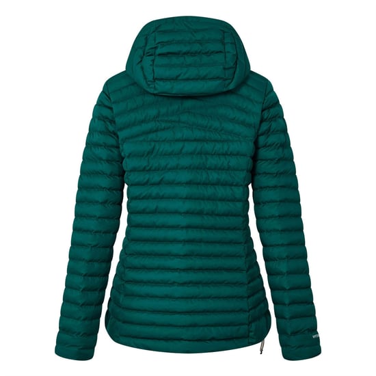 Women's Berghaus Nula Solid Patterned Hooded Puffer Jacket with Woven Cuff in OFF PEAK - Image 2