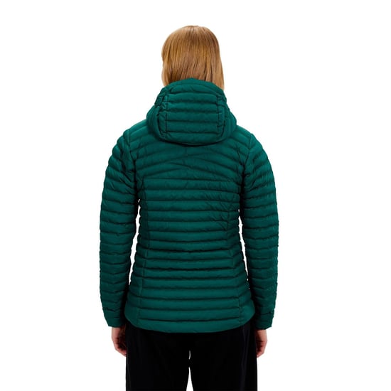Women's Berghaus Nula Solid Patterned Hooded Puffer Jacket with Woven Cuff in OFF PEAK - Image 4