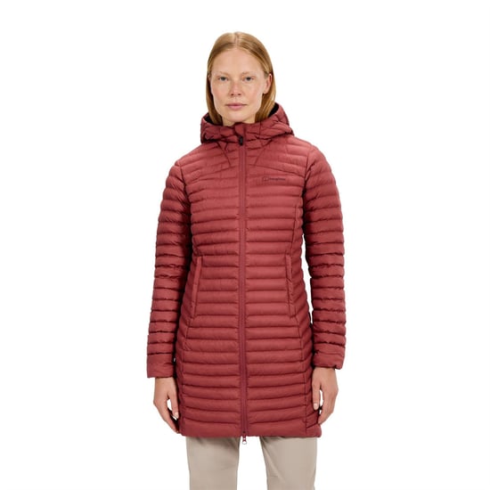 Women's Berghaus Nula Solid Patterned Hooded Puffer Jacket with Woven Cuff in CORUNDUM - Image 3