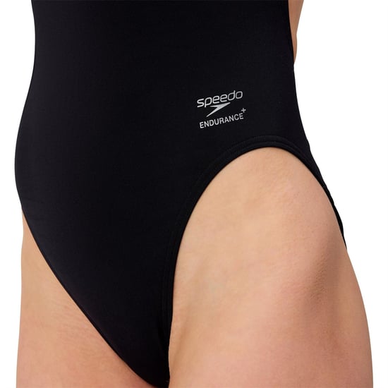 Women's Speedo Fl Solid Lead in Speedo Blk Nrf - Image 5
