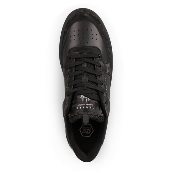 Men's Cruyff Endorsed Tennis Trainers in Black - Image 5