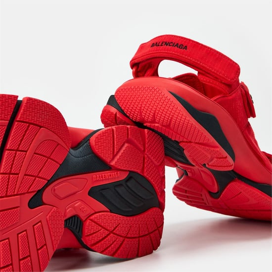Men's Balenciaga Flat Sandals in Red/Black - Image 4