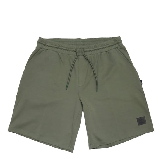 Men's Aquascutum Fleece Jogger Shorts in Military Green - Image 1