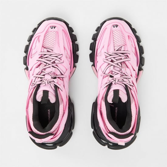 Women's Balenciaga Track Mesh Sneakers in Pink/Black - Image 4