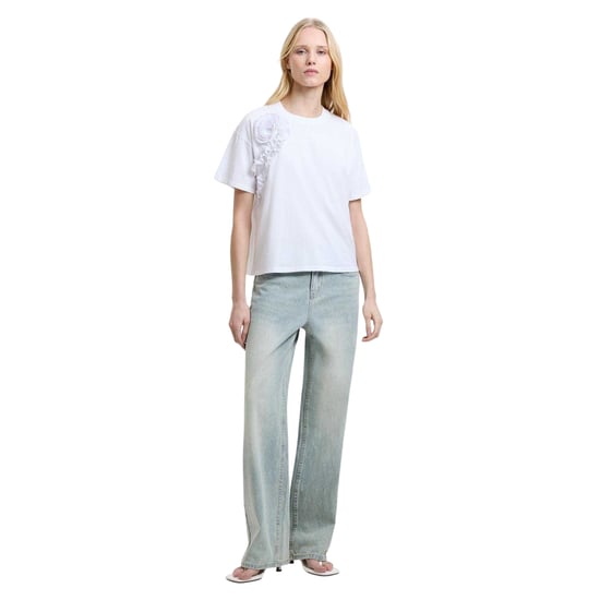 French Connection Womens/Ladies Rose Crepe T-Shirt (White) - Image 1