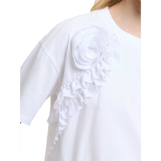 French Connection Womens/Ladies Rose Crepe T-Shirt (White) - Image 4