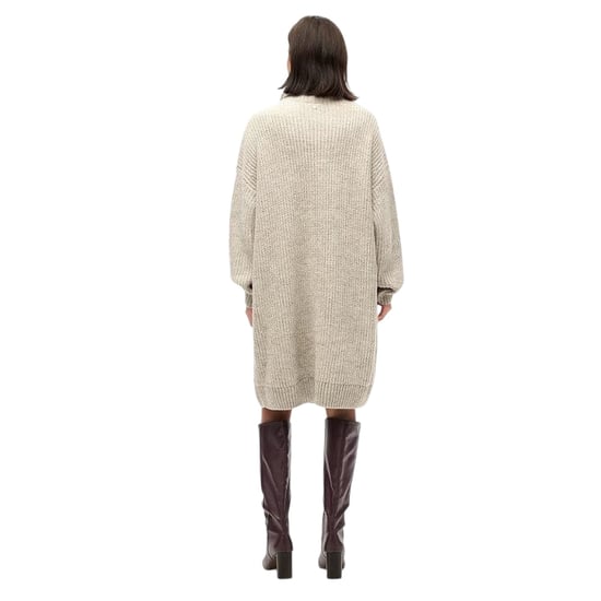 Superdry Womens/Ladies Knee Length Knitted Turtle Neck Sweater Dress (Light Grey) - Image 3