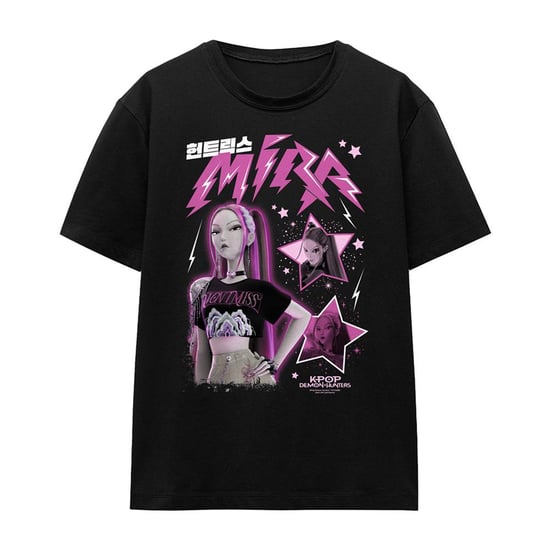 K-Pop Demon Hunters Womens/Ladies Huntrix Mira T-Shirt (Black) - Image 1