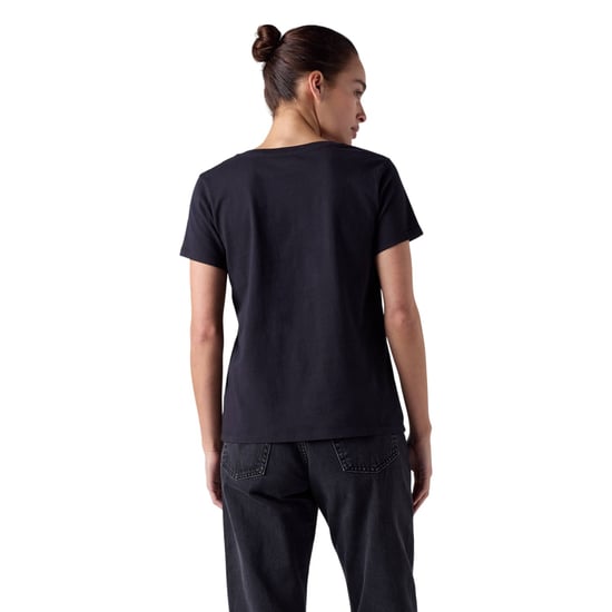 Levis T-shirt med slubmönster och V-ringning för kvinnor/damer (Antracit) - Image 4