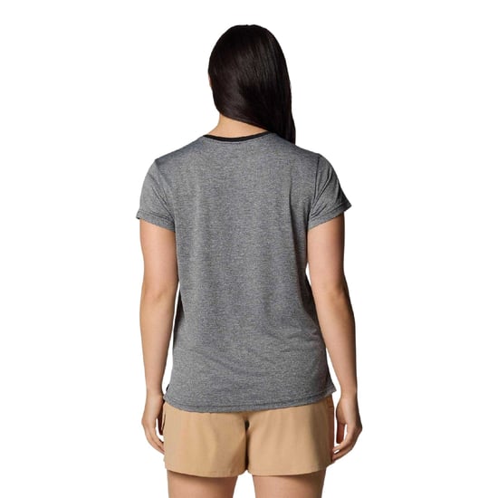 Columbia Womens/Ladies Logo T-Shirt (Black Heather) - Image 2