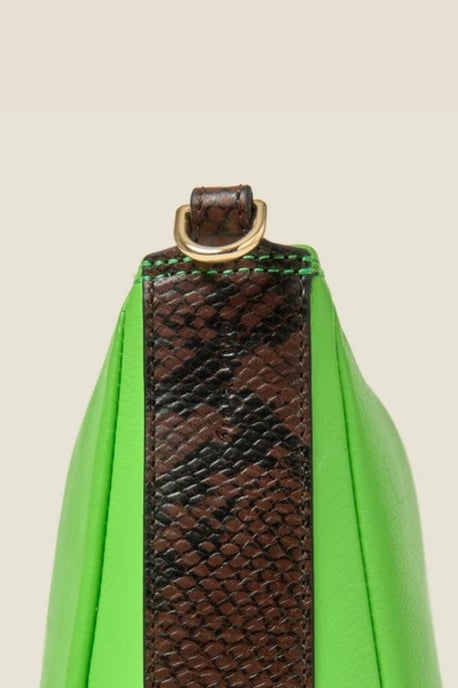 Green Small Softie Shoulder Bag - Lawn Green - Image 5