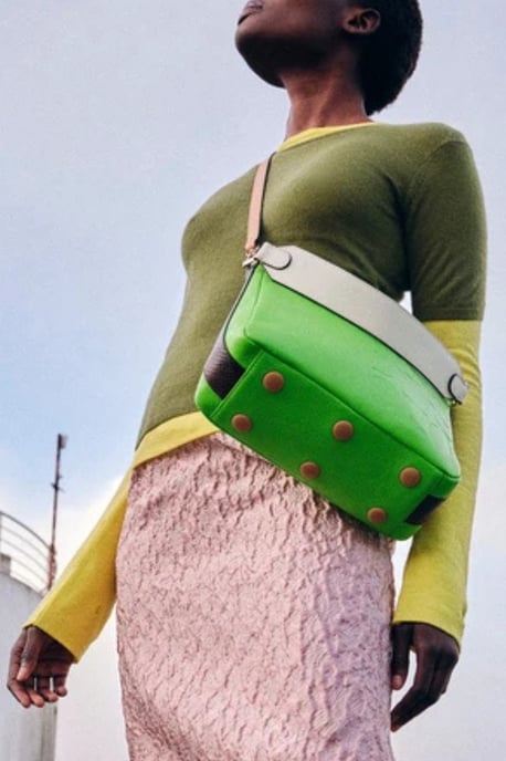Green Small Softie Shoulder Bag - Lawn Green - Image 6