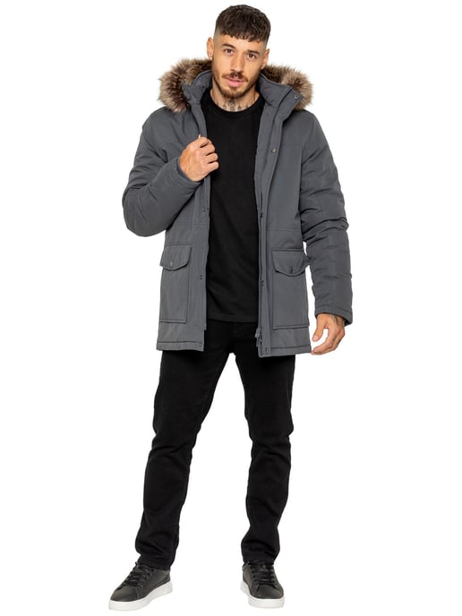 Kruze | Mens Padded Parka Jacket - Image 2