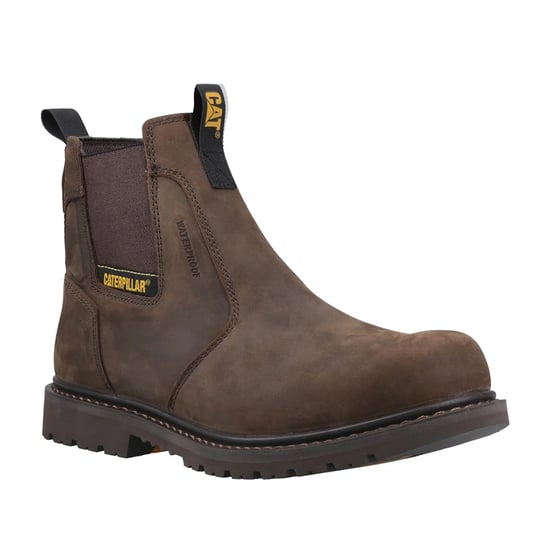 Caterpillar Mens Ager Dealer Leather Occupational Work Boots (Brown) - Image 5