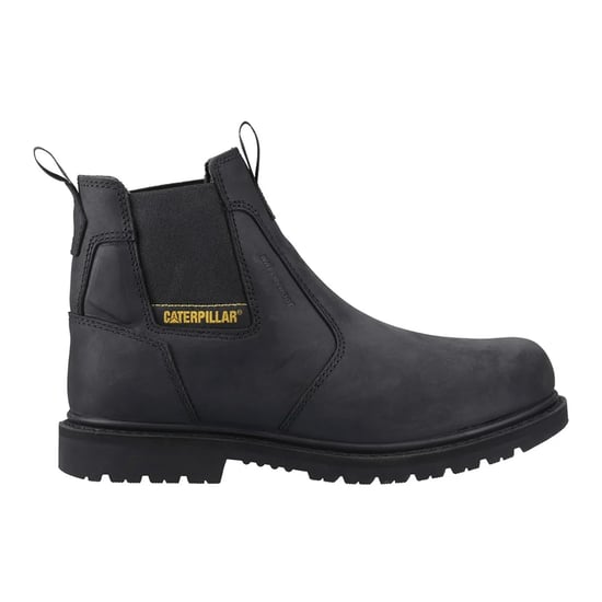 Caterpillar Mens Ager Dealer Leather Occupational Work Boots (Black) - Image 1