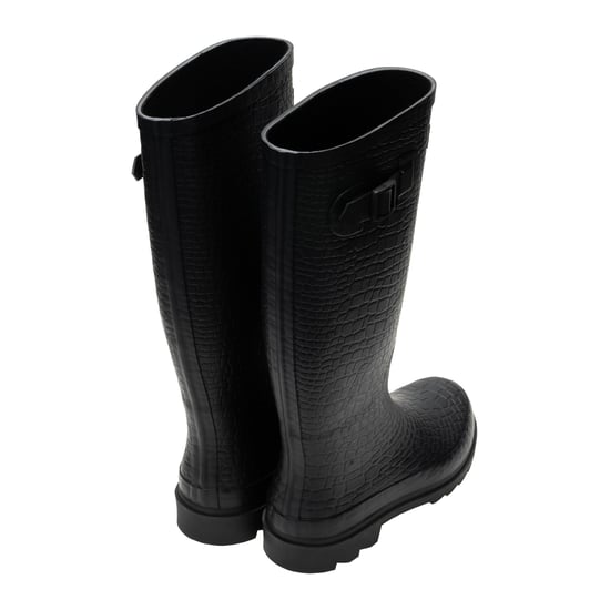 Regatta Womens/Ladies Fairweather III Reptile Print Wellington Boots (Black) - Image 2