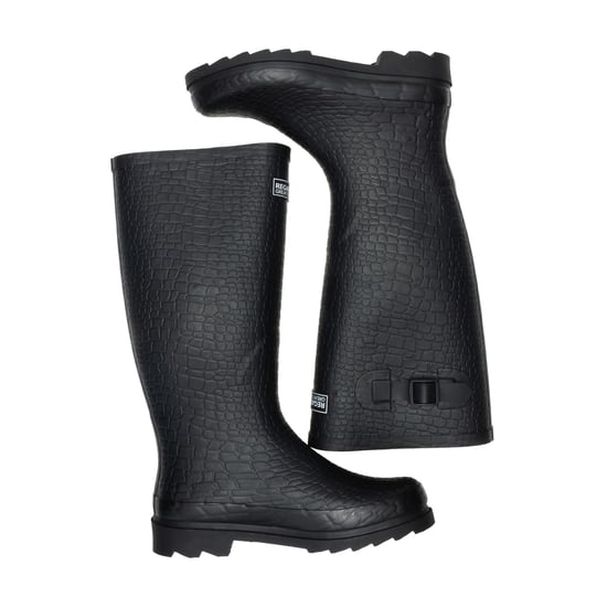 Regatta Womens/Ladies Fairweather III Reptile Print Wellington Boots (Black) - Image 6