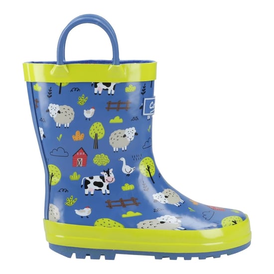 Cotswold Childrens/Kids Puddle Farm Animals Pull-On Wellington Boots (Multicoloured) - Image 1