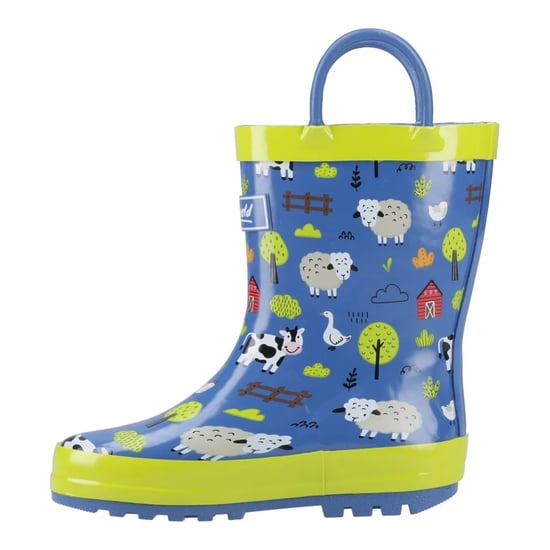 Cotswold Childrens/Kids Puddle Farm Animals Pull-On Wellington Boots (Multicoloured) - Image 3