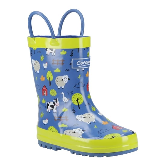 Cotswold Childrens/Kids Puddle Farm Animals Pull-On Wellington Boots (Multicoloured) - Image 5