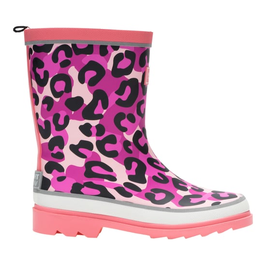 Regatta Childrens/Kids Mudplay III Leopard Print Wellington Boots (Pink Lemonade) - Image 1