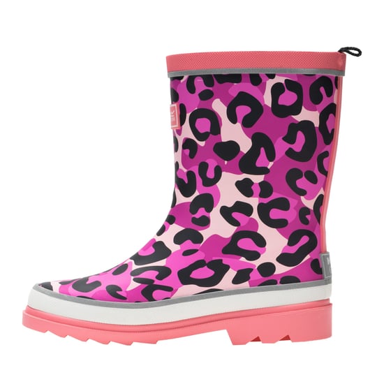 Regatta Childrens/Kids Mudplay III Leopard Print Wellington Boots (Pink Lemonade) - Image 3