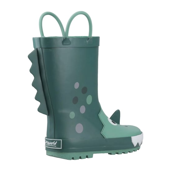 Cotswold Childrens/Kids Dinosaur 3D Wellington Boots (Green) - Image 2