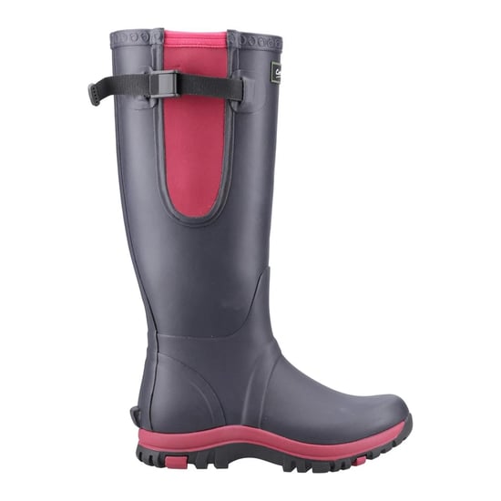 Cotswold Womens/Ladies Milton Adjustable Wellington Boots (Navy/Pink) - Image 1