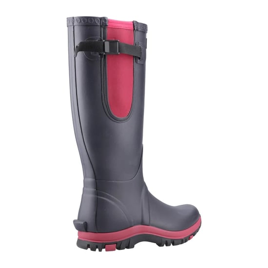 Cotswold Womens/Ladies Milton Adjustable Wellington Boots (Navy/Pink) - Image 2