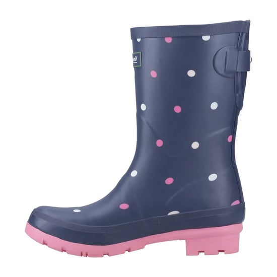 Cotswold Womens/Ladies Clarence Spotted Mid Cut Wellington Boots (Navy/Pink) - Image 3