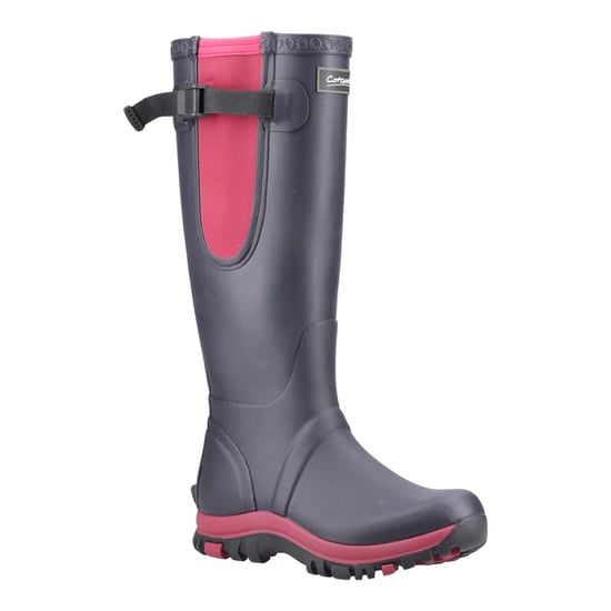 Cotswold Womens/Ladies Milton Adjustable Wellington Boots (Navy/Pink) - Image 5