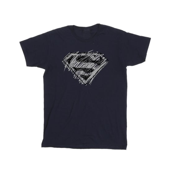 DC Comics Mens Superman Logo Sketch T-Shirt (Navy Blue) - Image 2