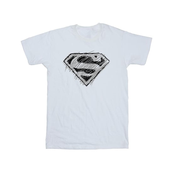 DC Comics Mens Superman Logo Sketch T-Shirt (White) - Image 2