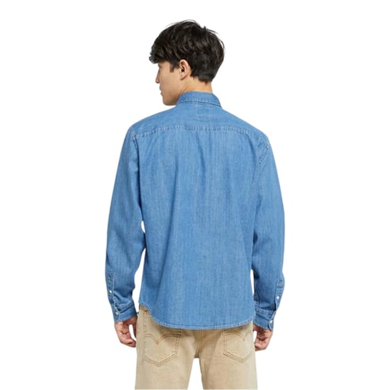 Levis Authentiek denim overhemd met knopen voor heren (Blauw) - Image 3