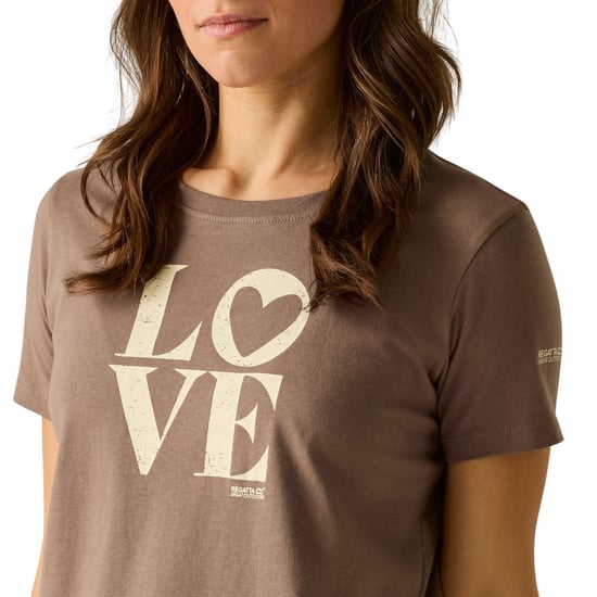 Regatta Womens/Ladies Filandra VX Love T-Shirt (Mocha) - Image 5