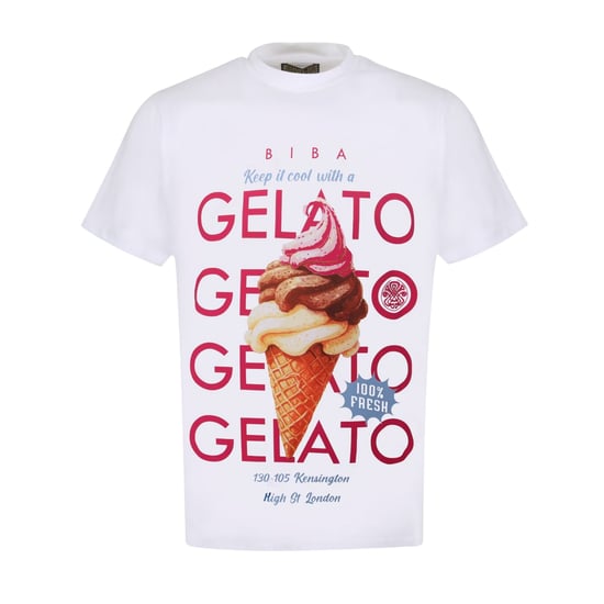 Biba Oversized T-shirt met grafische print voor dames (Crème) - Image 1