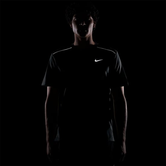Nike Mens Miler Swoosh Reflective Detail T-Shirt (Smoke Grey) - Image 5