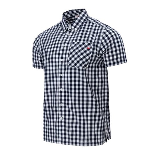 Lee Cooper Heren Gingham geruit overhemd met korte mouwen (Marine, Wit) - Image 3