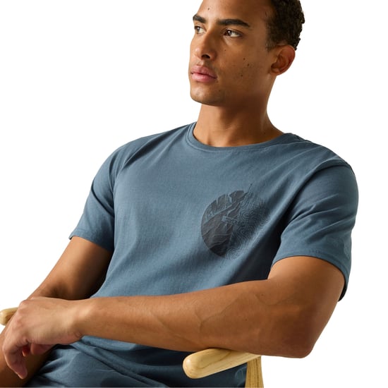 Regatta Mens Cline IX Compass T-Shirt (Grey Mirage) - Image 4