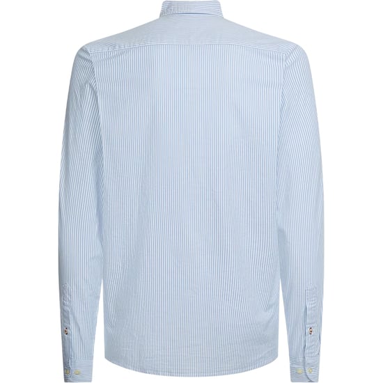 Tommy Hilfiger Herenoverhemd met knopen uit 1985, gestreept en met elastische pas (Blauw) - Image 2