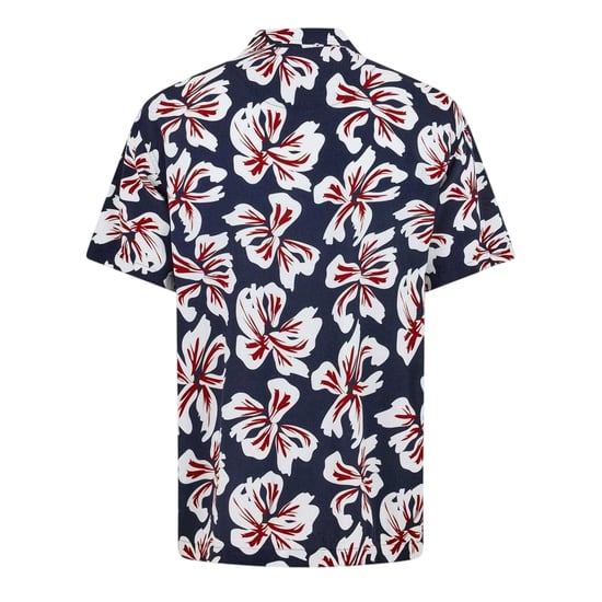Pretty Green Mens Bauhaus Floral Regular Shirt (Navy) - Image 2