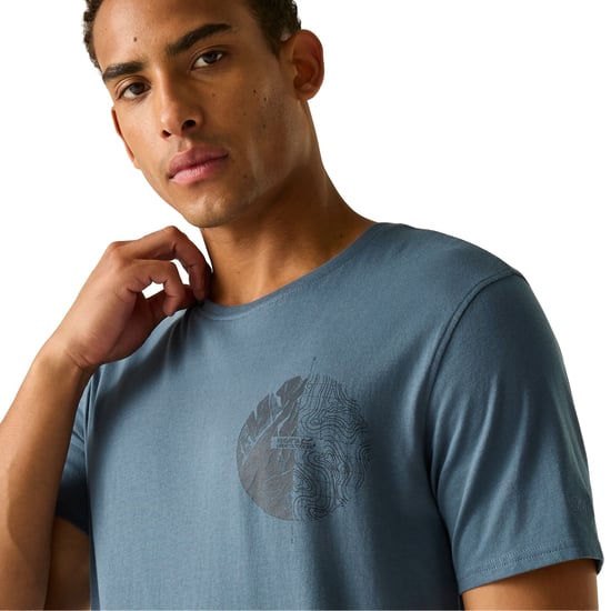 Regatta Mens Cline IX Compass T-Shirt (Grey Mirage) - Image 5