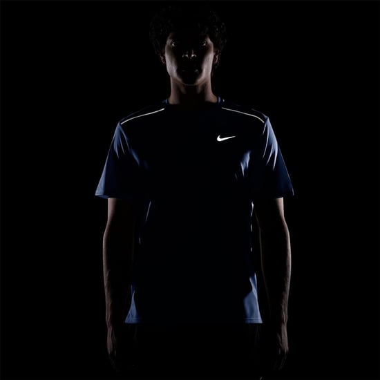 Nike Mens Miler Swoosh Reflective Detail T-Shirt (Light Blue) - Image 4