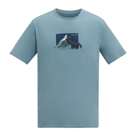 Regatta Mens Fingal Mountain Range T-Shirt (Dusky Blue) - Image 1